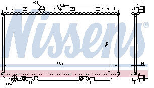 P12 РАДИАТОР ОХЛАЖДЕН 2 AT (NISSENS) (NRF) (GERI)