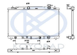 CAMRY {AVALON 06-/Lexus ES350 05-} РАДИАТОР ОХЛАЖДЕН AT 3.5 (KOYO)