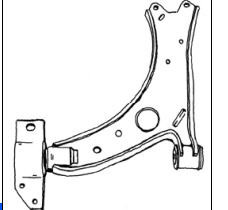 GOLF {Jetta 05-/Octavia 04-/A3 03-/Caddy 04-} РЫЧАГ ПЕРЕДН ПОДВЕСКИ ЛЕВ НИЖН