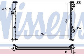 PASSAT РАДИАТОР ОХЛАЖДЕН (NISSENS) (AVA) (см.каталог)