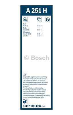 Щетка стеклоочистителя Bosch Aerotwin Rear A 251 H