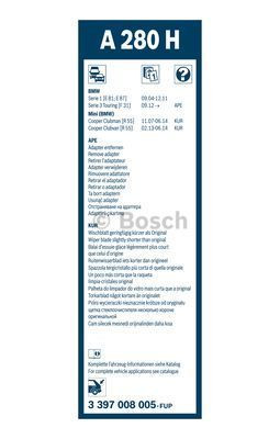 Щетка стеклоочистителя Bosch Aerotwin Rear A 280 H