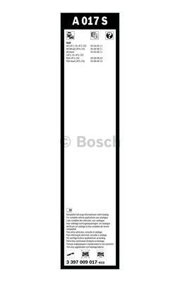 Комплект стеклоочистителей Bosch Aerotwin RLE A 017 S