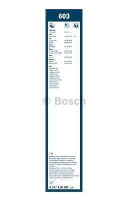 Комплект стеклоочистителей Bosch Twin 603