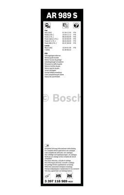 Комплект стеклоочистителей Bosch Aerotwin AR 989 S