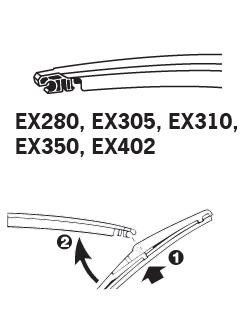 Щетка стеклоочистителя задняя Trico ExactFit EX402