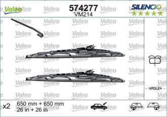 Комплект стеклоочистителей Valeo Silencio Performance KIT x2 VM222