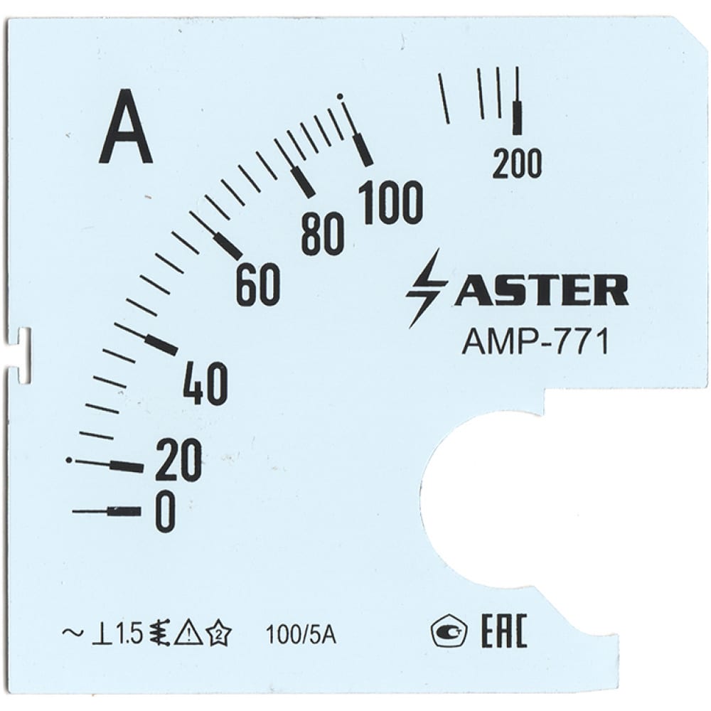 Шкала к амперметру AMP-771 ASTER SC771-100 | Шкалы для амперметров |  Амперметры | Контроль электроэнергии | Измерительный инструмент |  Инструмент | Товары для авто и СТО | Parts66.ru