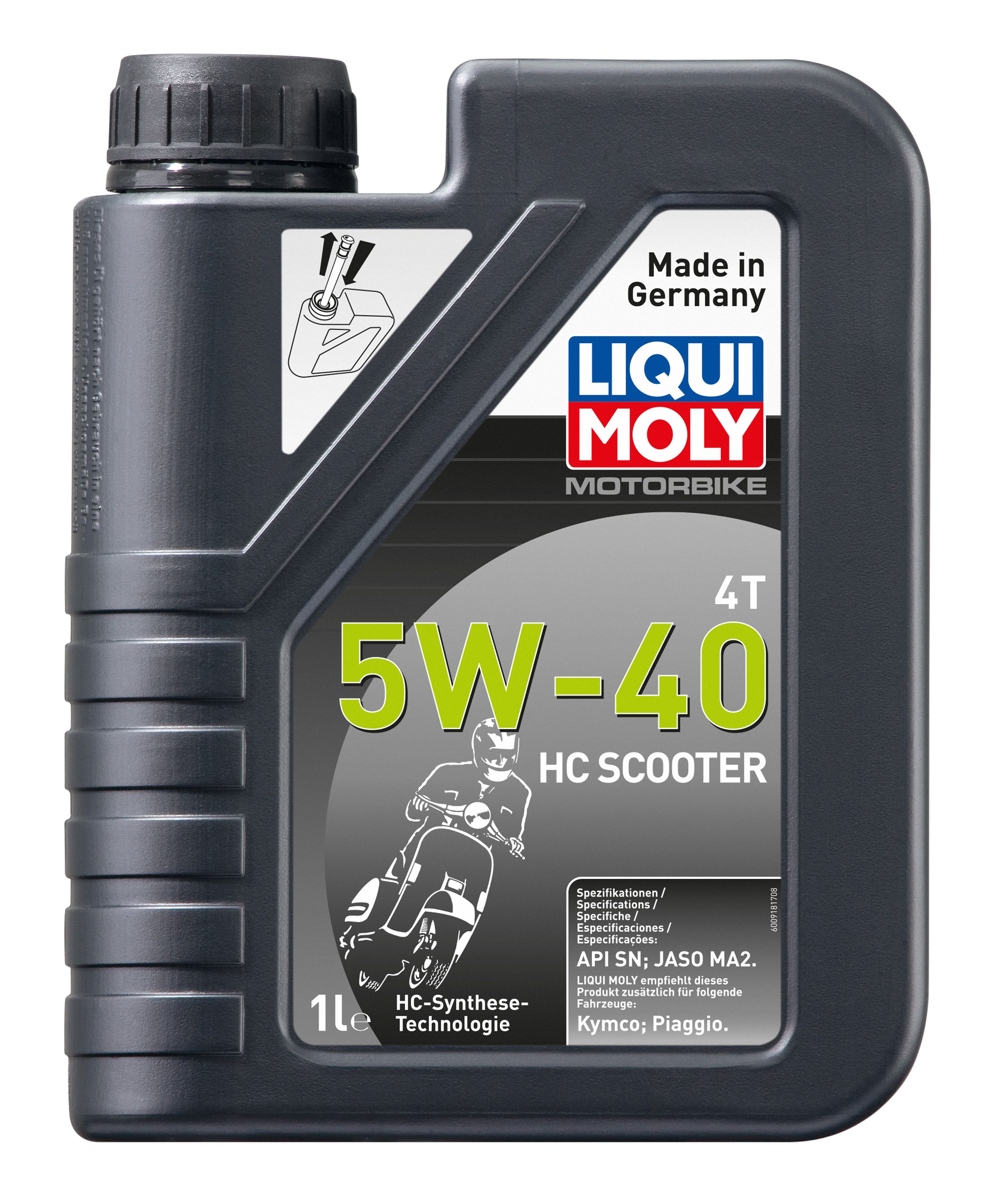 НС-синтетическое моторное масло 4T LIQUI MOLY Motorbike 4T HC Scooter 5W-40  | Моторные масла для мототехники | Для автомобилей и автосервисного  оборудования | Расходные материалы | Товары для авто и СТО | Parts66.ru