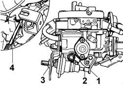  Регулировка демпфера дроссельной заслонки первой камеры Ford Scorpio