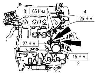 Детали двигателя со стороны впускного коллектора