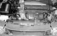 Снятие и установка радиатора и расширительного бачка системы охлаждения Honda Civic
