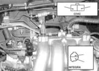  Проверка исправности состояния и замена датчика температуры всасываемого воздуха (IAT) Honda Civic