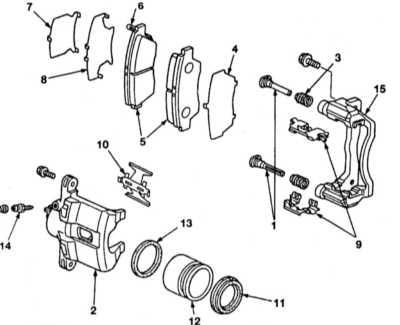  Снятие, ремонт и установка суппортов дисковых тормозных механизмов Honda Civic
