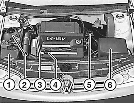  Места еженедельных проверок Volkswagen Golf IV