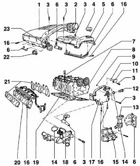 Пассат б5 схема двигателя