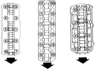  Снятие и установка головки блока цилиндров Audi 80