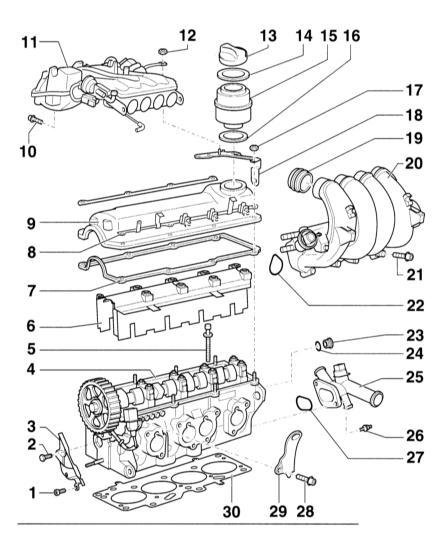   Снятие и установка головки цилиндров Audi A3