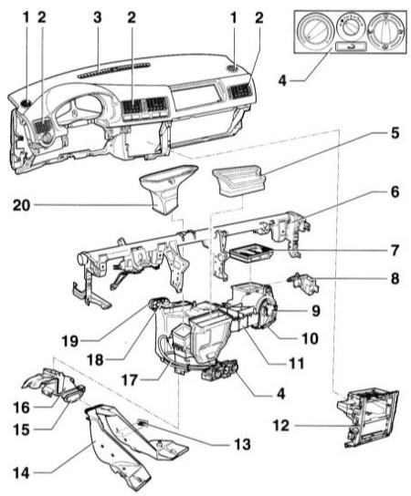  Системы вентиляции, отопления и кондиционирования воздуха Audi A3