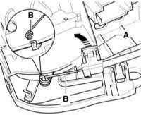  Снятие и установка тросов привода управления отопителя Audi A3