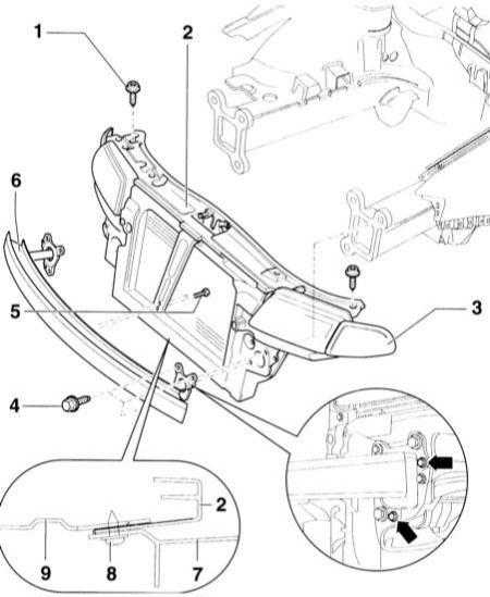  Снятие и установка панели замка капота Audi A3