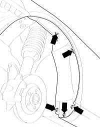  Снятие и установка локеров арки переднего и заднего колес Audi A3