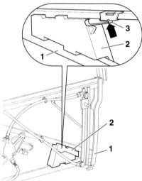  Установка боковой подушки безопасности в балку регулировочных элементов Audi A3