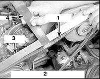  Проверка, регулировка натяжения и замена приводного ремня Mazda 626