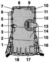  Масляный насос и поддон картера Audi A4