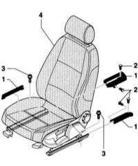  Снятие и установка переднего сиденья Audi A4