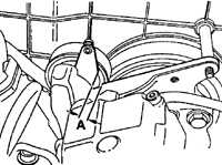  Проверка приводного ремня впрыскивающего насоса (двигатель 2,5 л) Audi A6