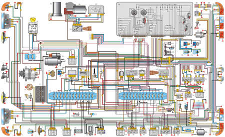  Схема электрооборудования автомобиля ГАЗ-3110 с двигателем ЗМЗ-4062 ГАЗ 3110