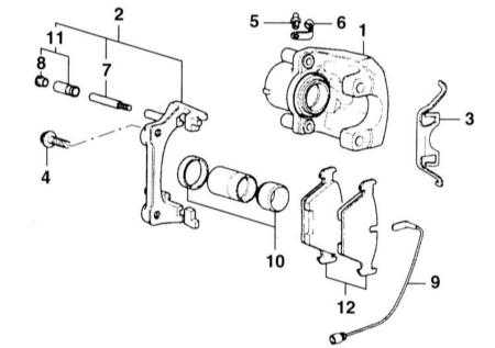 Снятие и установка тормозных колодок дисковых тормозов BMW 3 (E46)