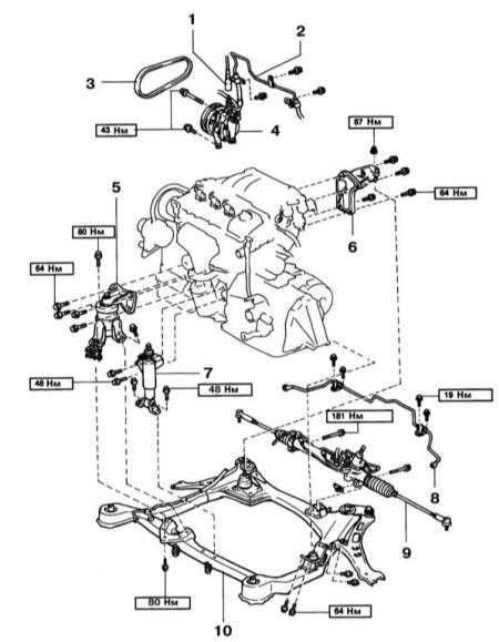  Снятие и установка двигателя, проверка опор Lexus RX300