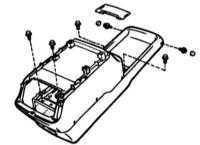  Снятие коврового покрытия пола и вещевого ящика центральной консоли Lexus RX300