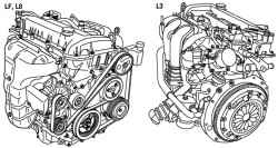 Общий вид двигателей автомобиля Mazda 3