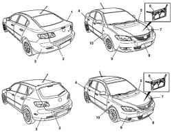 Компоненты кузова автомобилей Mazda 3