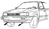  Поддомкрачивание и буксировка Mazda 323