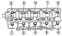  Снятие и установка головки цилиндров/замена прокладки головки цилиндров Mazda 323
