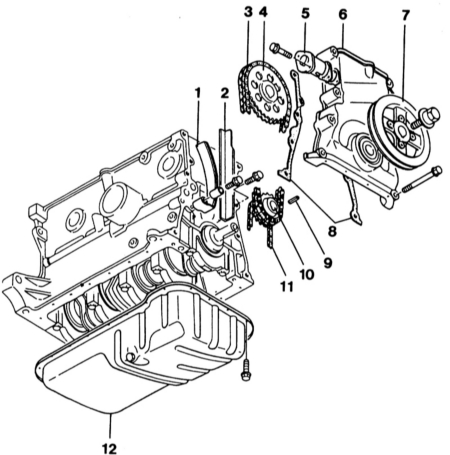  Механизм цепного привода Mazda 323