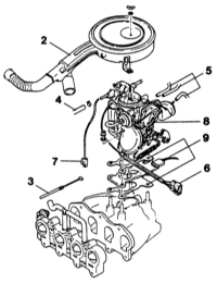  Снятие и установка карбюратора Mazda 323