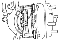  Снятие и установка передних тормозных колодок Mazda 323