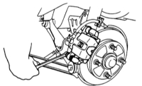   Снятие и установка колодок заднего дискового тормоза Mazda 323