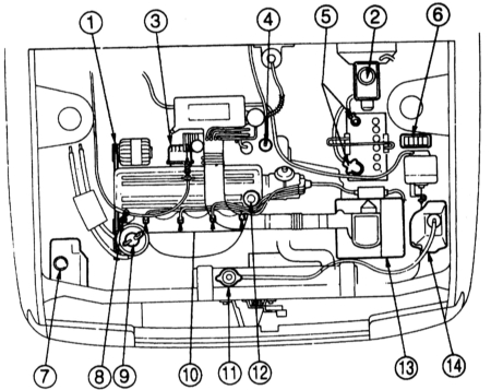   Двигательный отсек Mazda 323