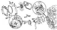  Снятие и установка водяного насоса Mercedes-Benz W140