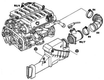  Измеритель воздушного потока - детали установки Mercedes-Benz W140