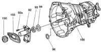  Снятие и установка передней крышки коробки передач Mercedes-Benz W140