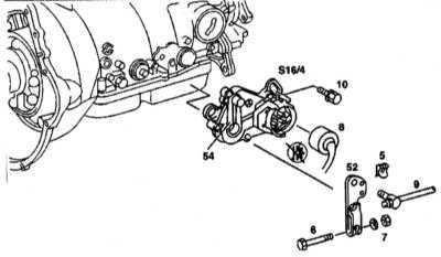  Снятие и установка датчика-выключателя блокировки стартера (разрешения   запуска) Mercedes-Benz W140