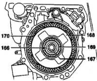  Снятие, установка и проверка компонентов тормоза BS повышающей передачи   и сцепления KS Mercedes-Benz W140