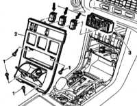  Выключатели центральной консоли - детали установки Mercedes-Benz W140